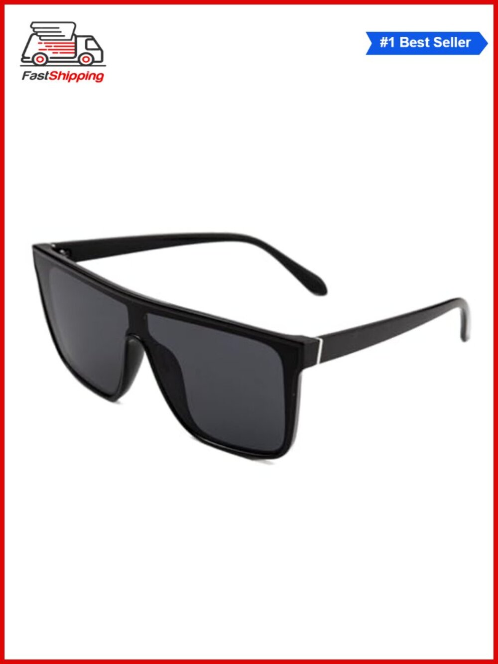 ✨ Square Sunglasses Unisex Lightweight Trendy Flat Top UV400 Protection